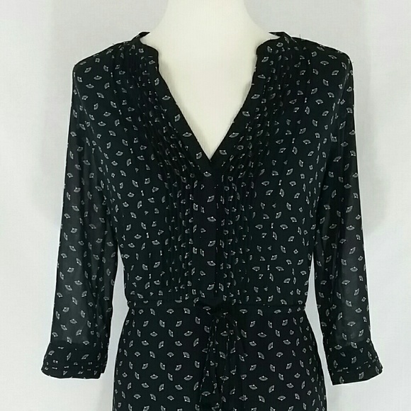 H&M black and white seashell print sheer dress - Picture 2 of 8